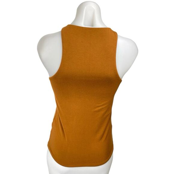J.Crew Women's Orange Brown Sleeveless Racerback Stretch Sweater Tank Top Size S - Picture 2 of 4